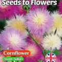 CORNFLOWER - CENTAUREA IMPERIALIS SWEET SULTAN MIXED 400 FLOWER SEEDS