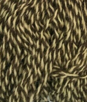 Pure 100% Sheep Wool Yarn - Untreated Undyed - Mix Dark Brown & Cream 2ply 200g